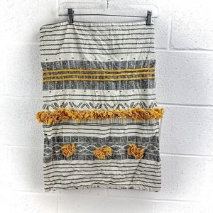 INK+IVY Cody Standard Pillow Sham (1) Tapestry Yellow Black White Striped